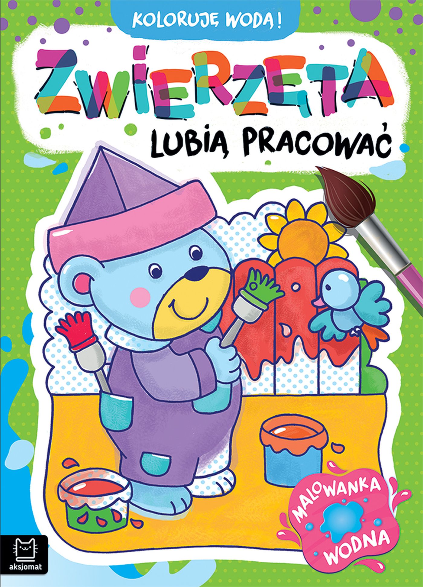 Image of Zwierzęta lubią pracować. Malowanka wodna. Koloruję wodą!