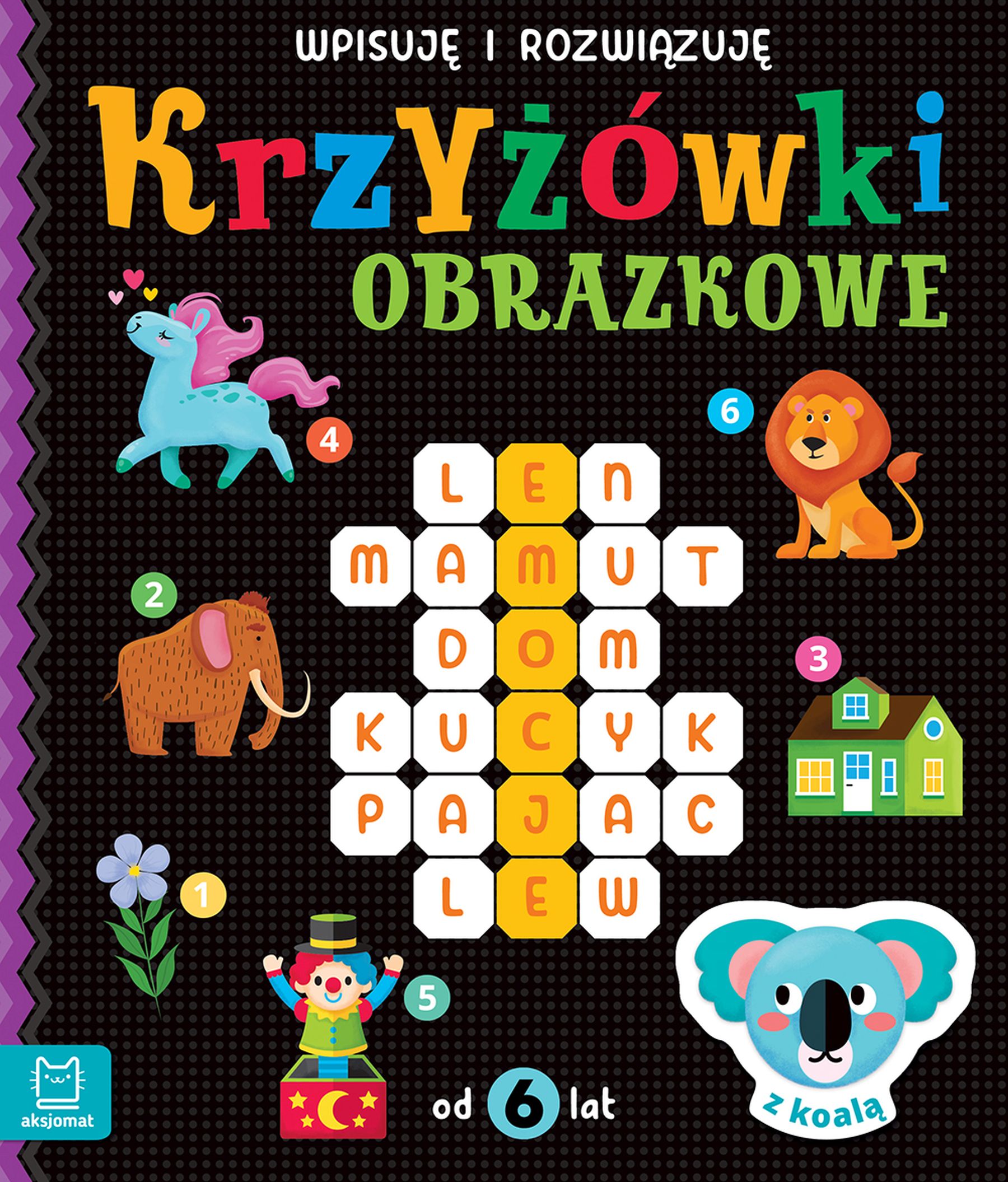 Image of Krzyżówki obrazkowe z koalą. Wpisuję i rozwiązuję 6+