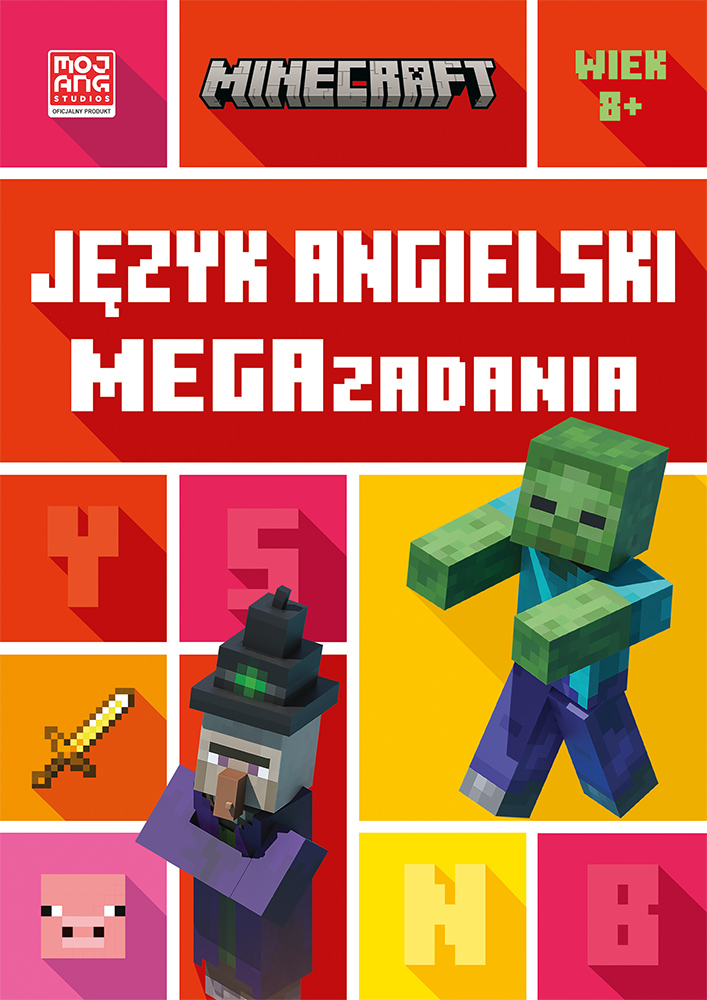 Image of Język angielski. Megazadania 8+. Minecraft