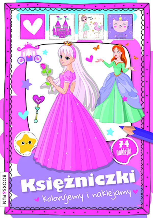 Image of Księżniczki. Kolorujemy i naklejamy