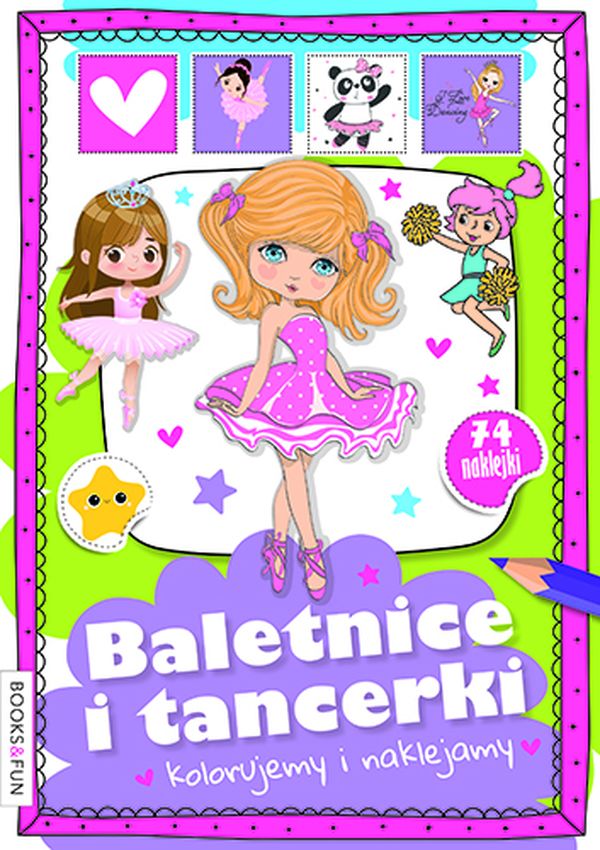 Image of Baletnice i tancerki. Kolorujemy i naklejamy