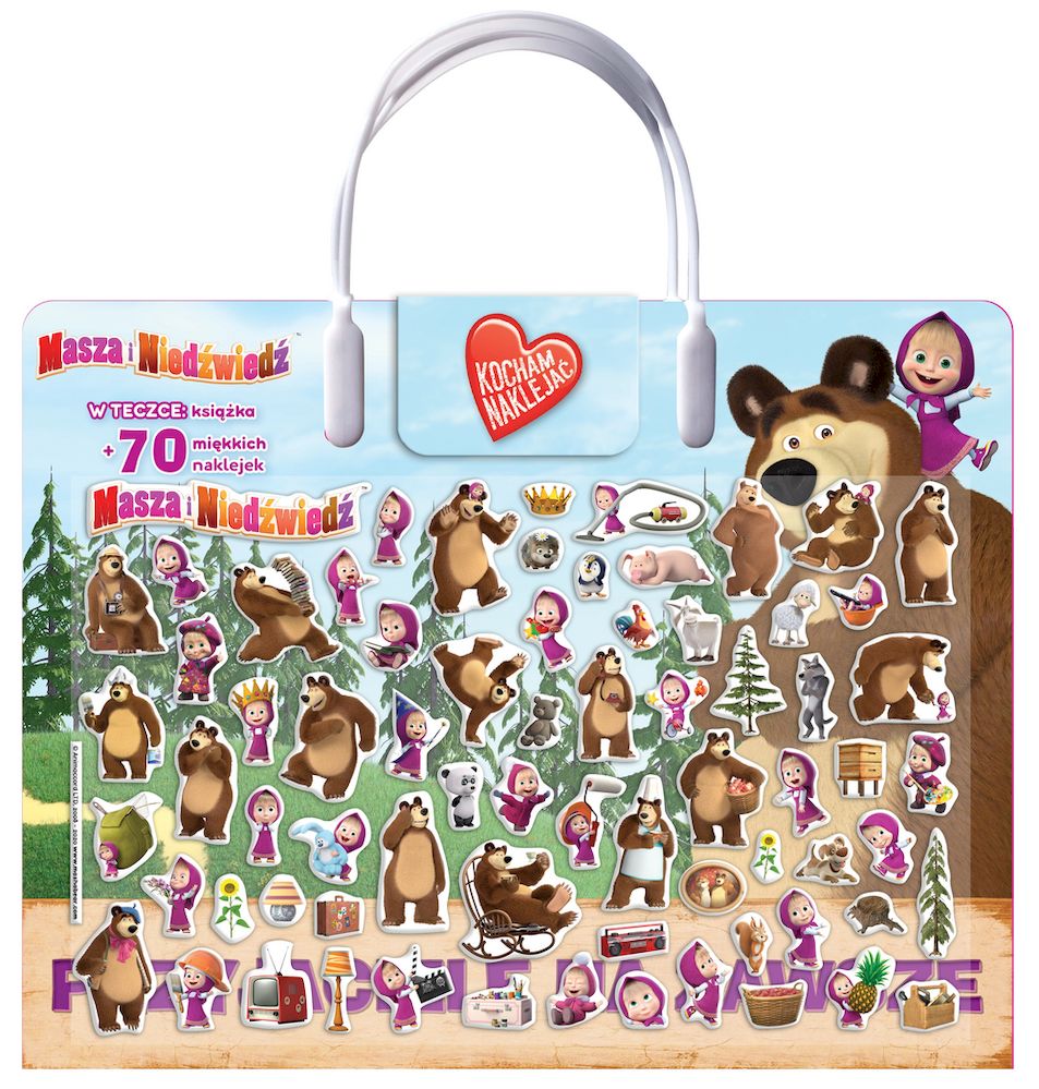 Image of Masza i niedźwiedź. Przyjaciele na zawsze. Kocham naklejać