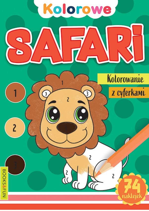 Image of Safari. Kolorowanie z cyferkami