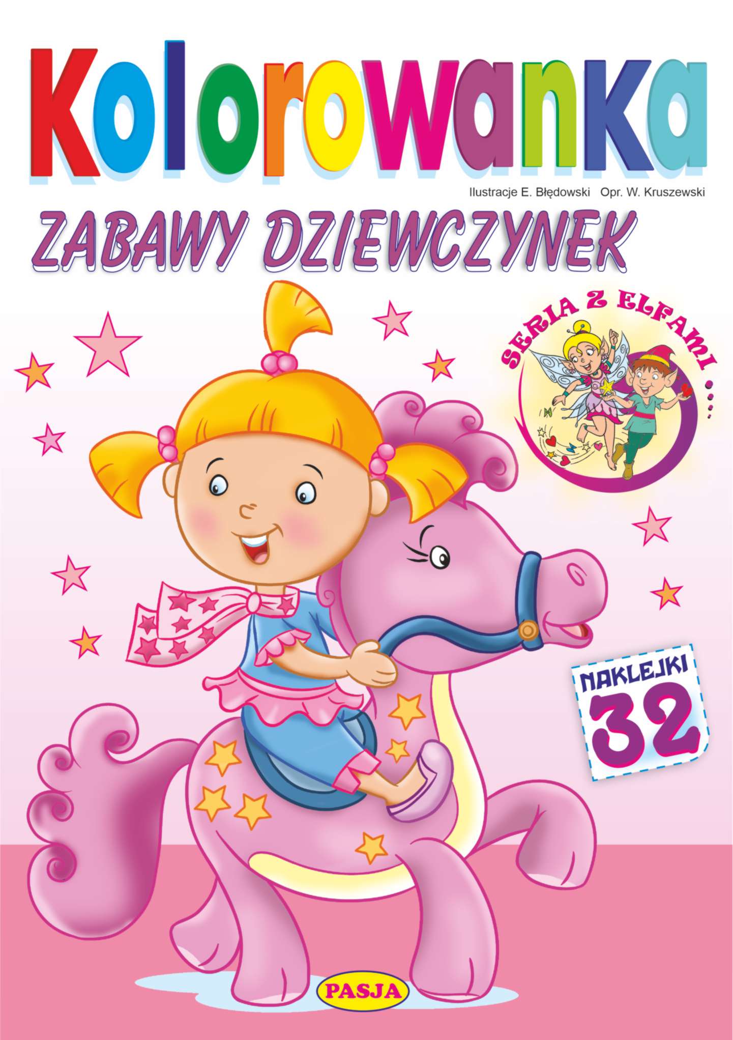 Image of Zabawy dziewczynek. Kolorowanka