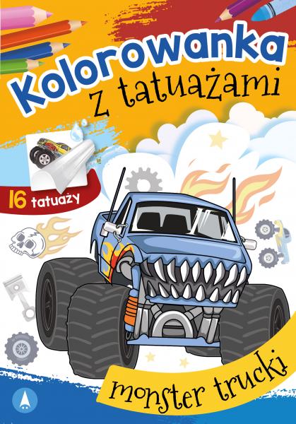 Image of Monster trucki. Kolorowanka z tatuażami