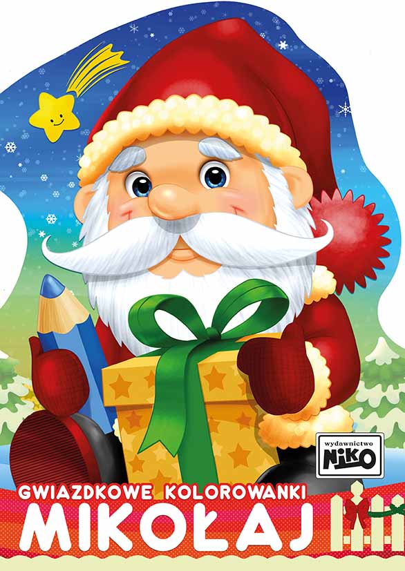 Image of Mikołaj. Gwiazdkowe kolorowanki