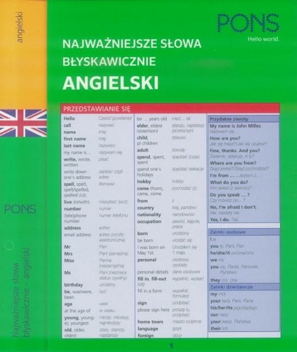 Image of Najważniejsze słowa błyskawicznie angielski PONS