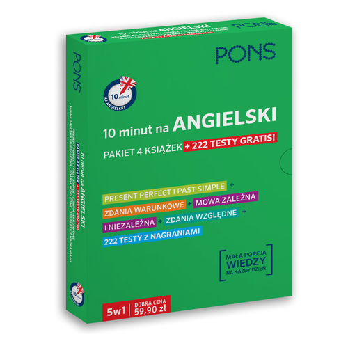 Image of 10 minut na angielski Pakiet 4 książek + 222 testy GRATIS PONS