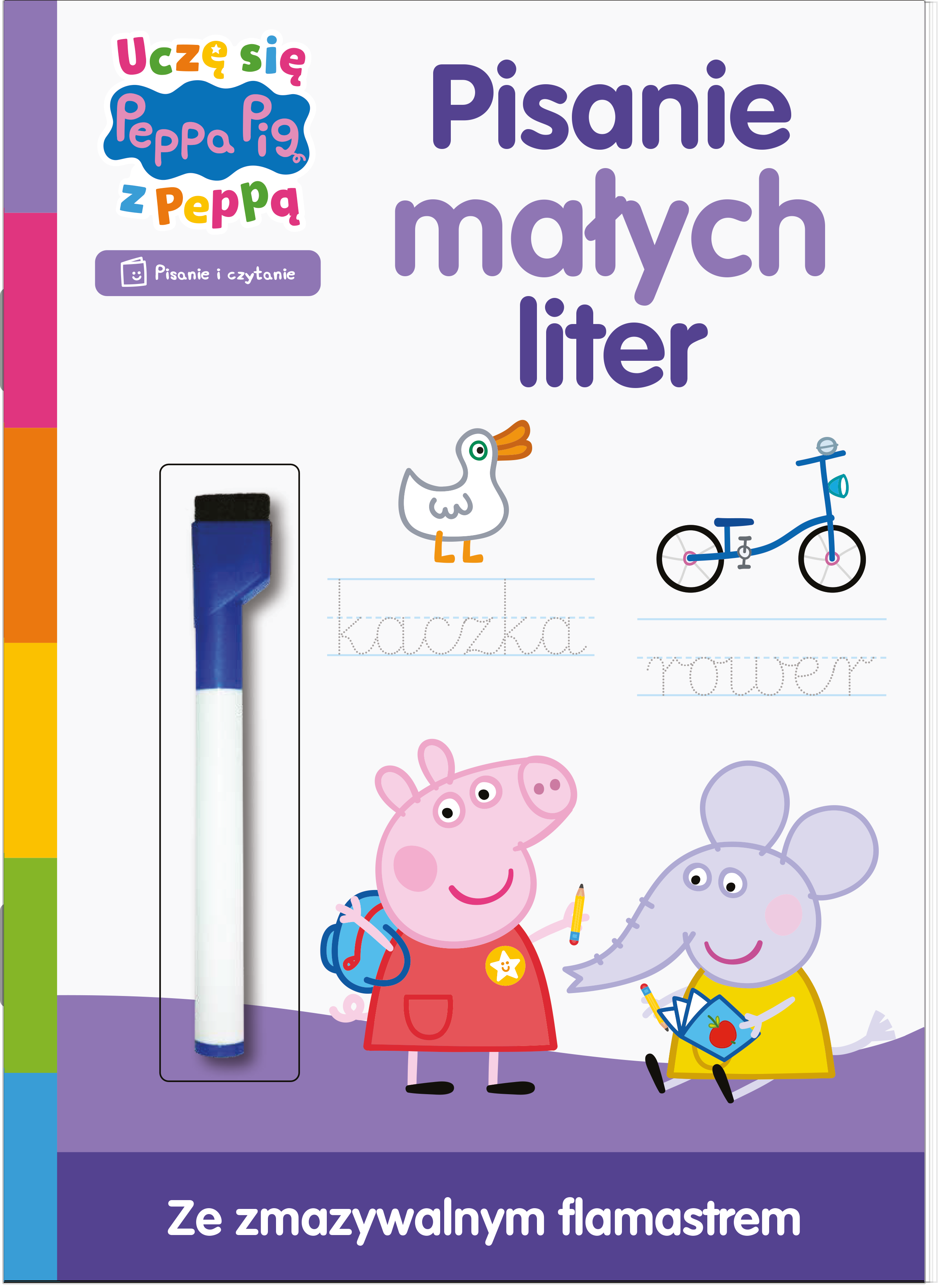 Image of Pisanie małych liter. Uczę się z Peppą. Świnka Peppa. Zadania do ścierania