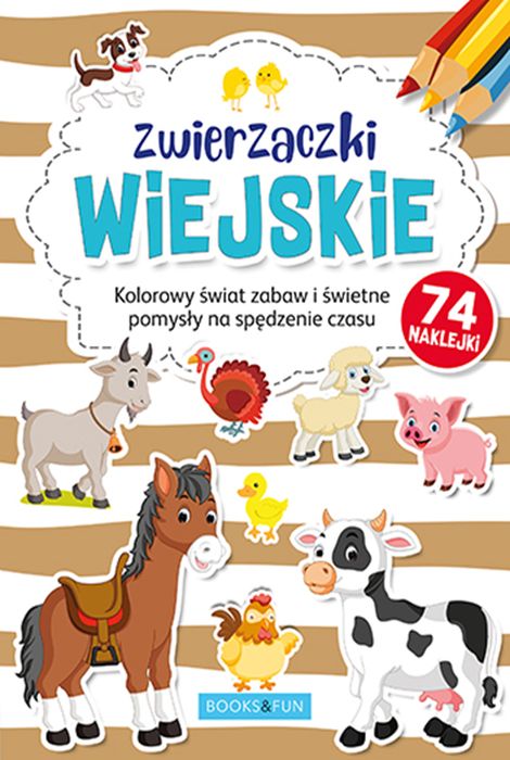 Image of Zwierzaczki wiejskie plus naklejki. Kolorowanka