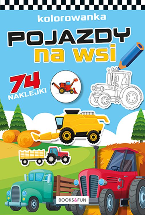 Image of Pojazdy na wsi plus naklejki. Kolorowanka