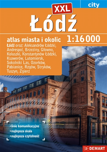 Image of Łódź atlas miasta 1:16 000 + 15 miast