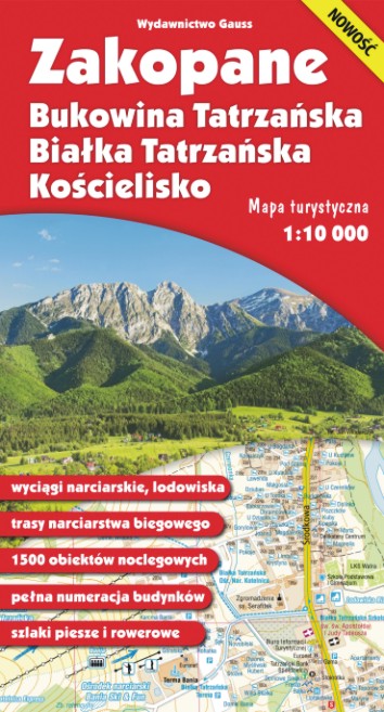 Image of Mapa. Zakopane, Bukowina Tatrzańska, Białka Tatrzańska i Kościelisko 1:10 000