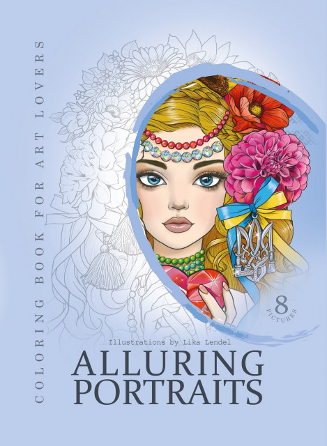 Image of Kolorowanka kreatywna A4 Portraits niebieska