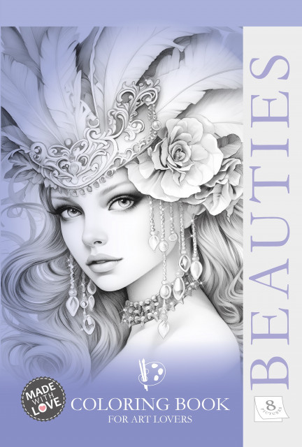 Image of Kolorowanka kreatywna A4 pionowa Beauties fioletowa