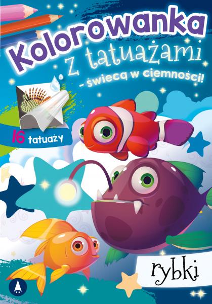 Image of Rybki. Kolorowanka z tatuażami – świecą w ciemności!