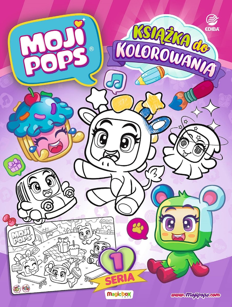 Image of MojiPops książka do kolorowania seria 1