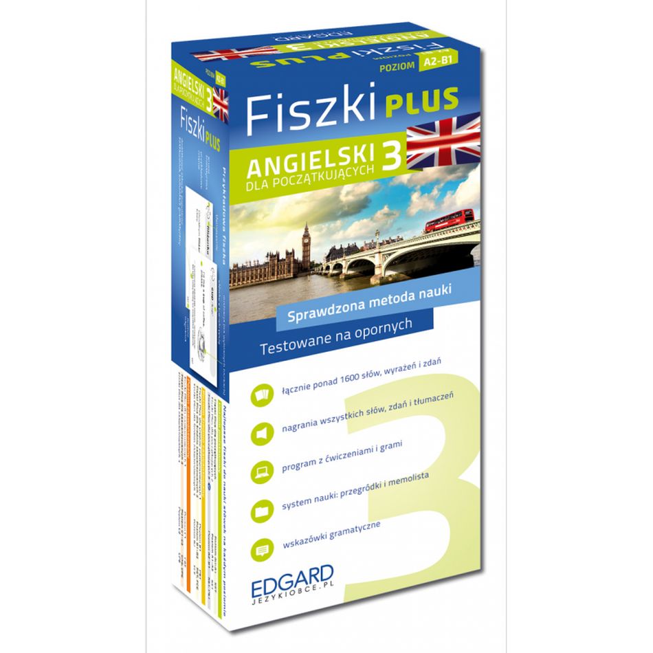 Image of Angielski. Fiszki PLUS dla początkujących 3. Poziom A1-A2