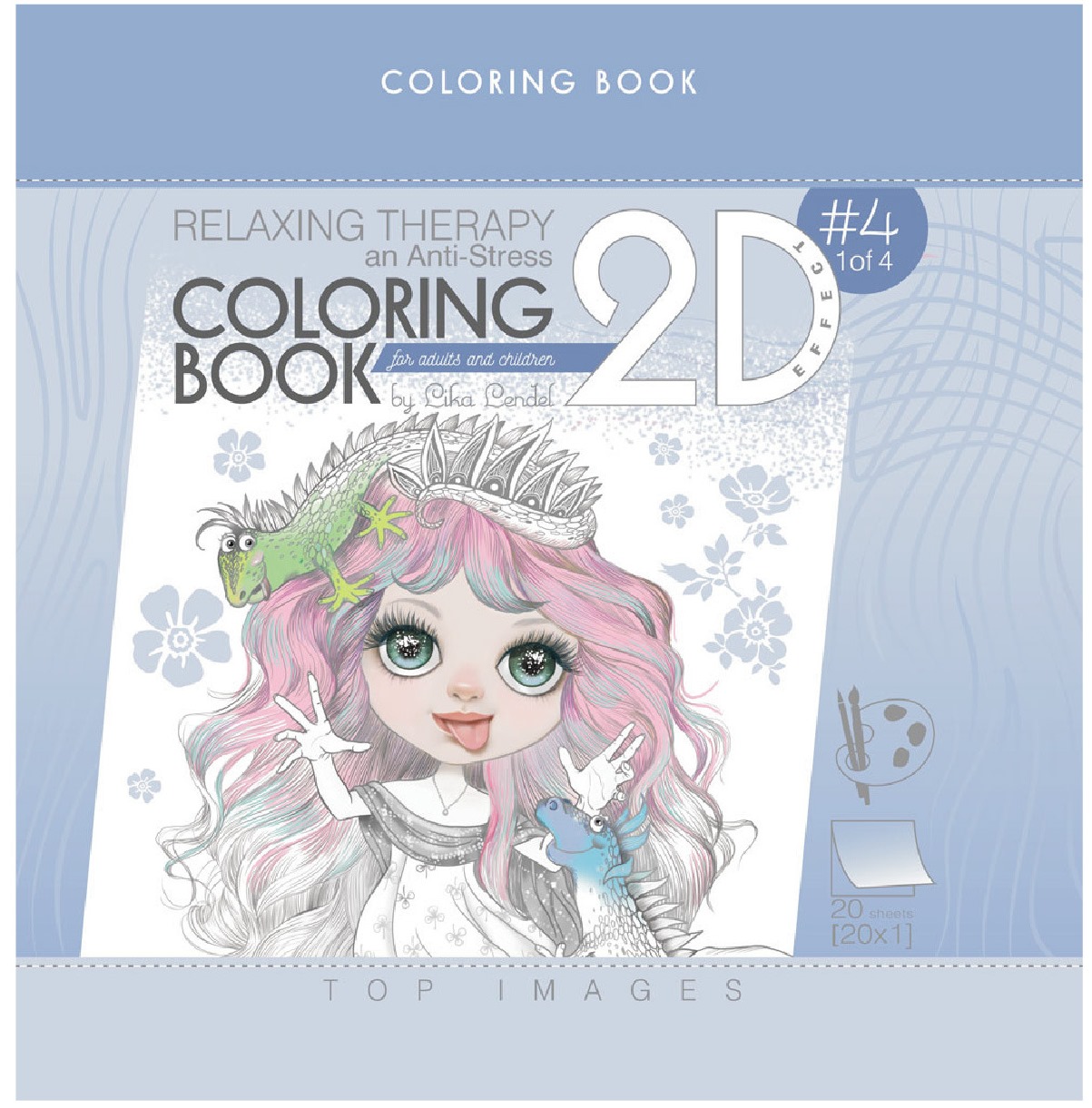 Image of Kolorowanka antystresowa 200x200 20 kartek Usztywniana 2D brokat Top Images