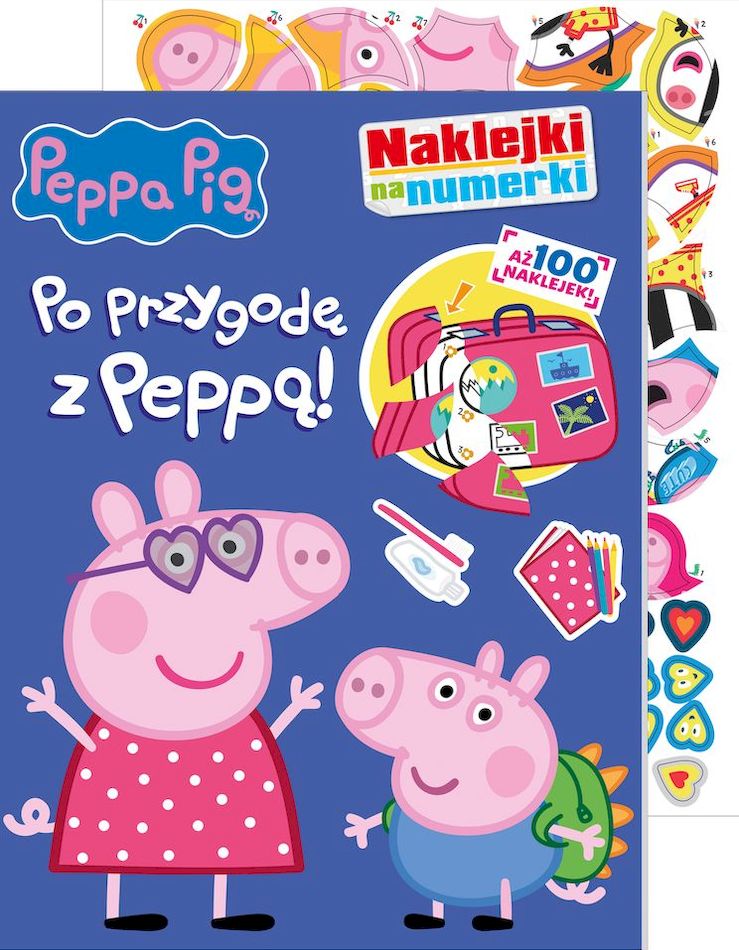 Image of Po przygodę z Peppą. Świnka Peppa. Naklejki na numerki