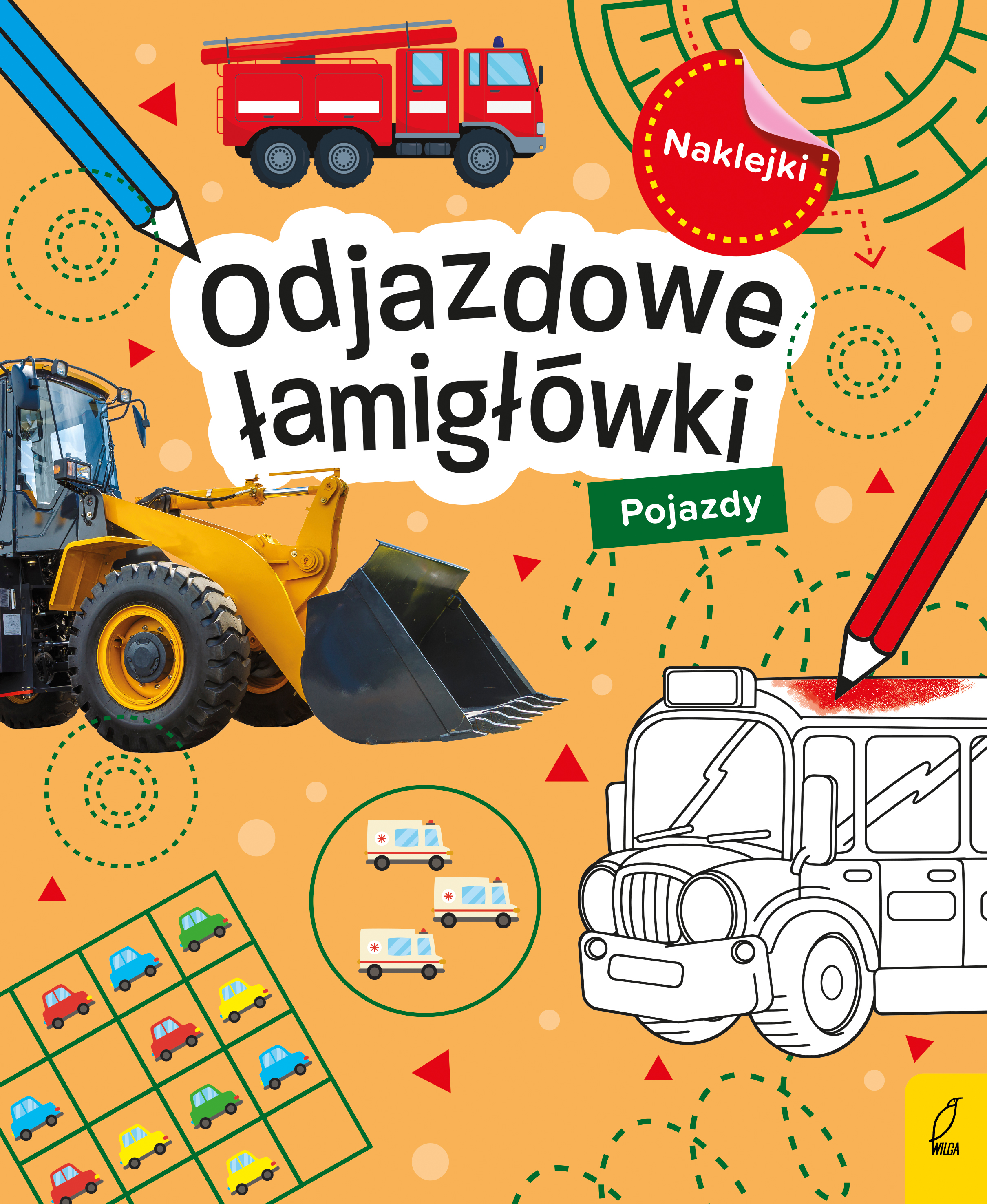 Image of Pojazdy. Łamigłówki z naklejkami