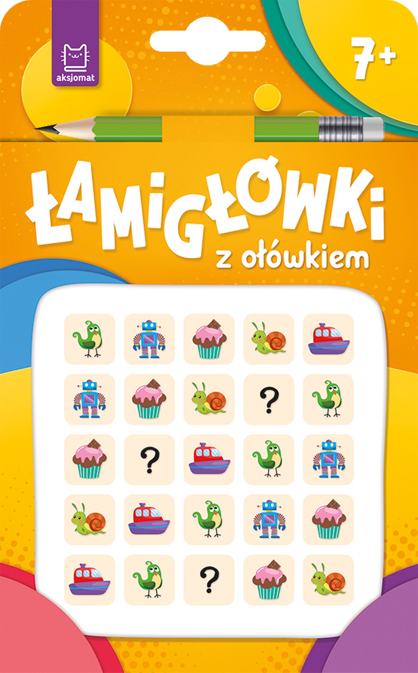 Image of Łamigłówki z ołówkiem 7+. Książeczka pomarańczowa