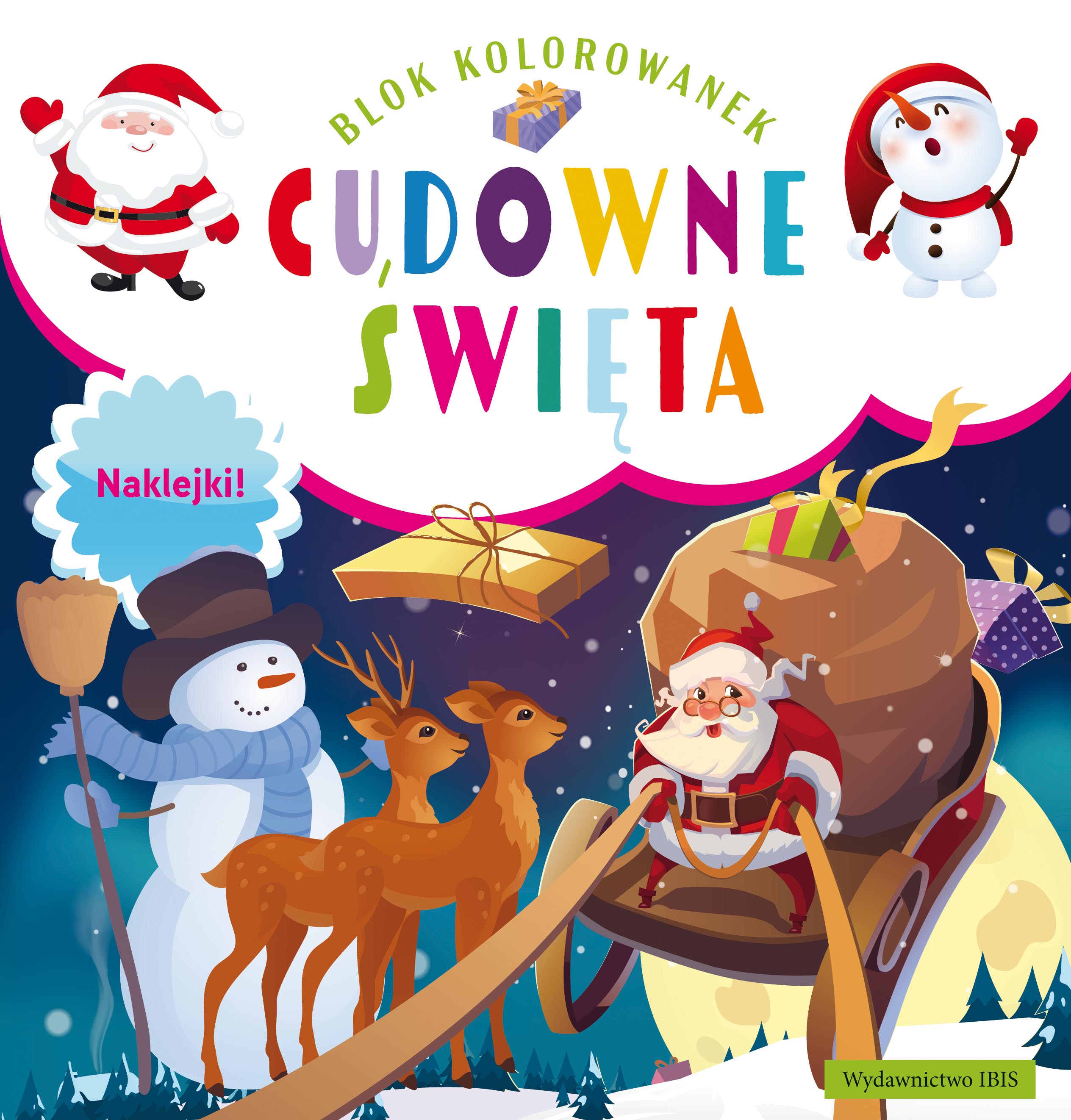 Image of Cudowne święta. Blok kolorowanek + naklejki