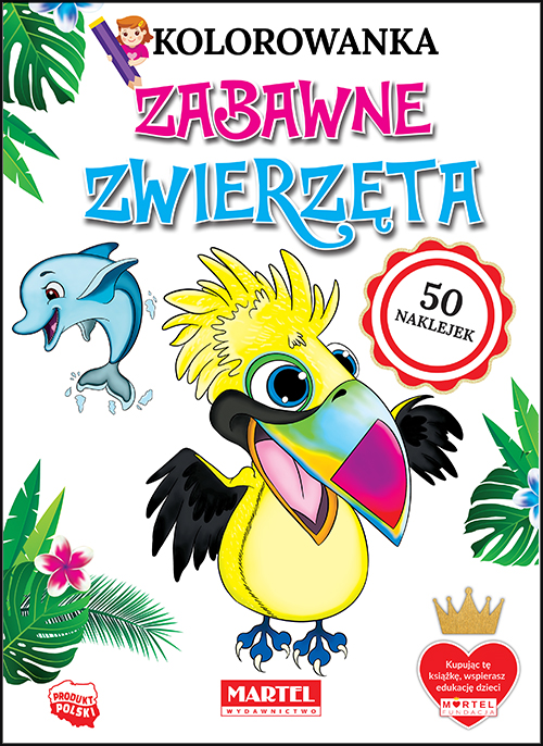 Image of Zabawne zwierzęta. Kolorowanki z naklejkami