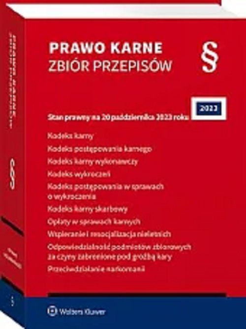 Image of Prawo karne. Zbiór przepisów 2023