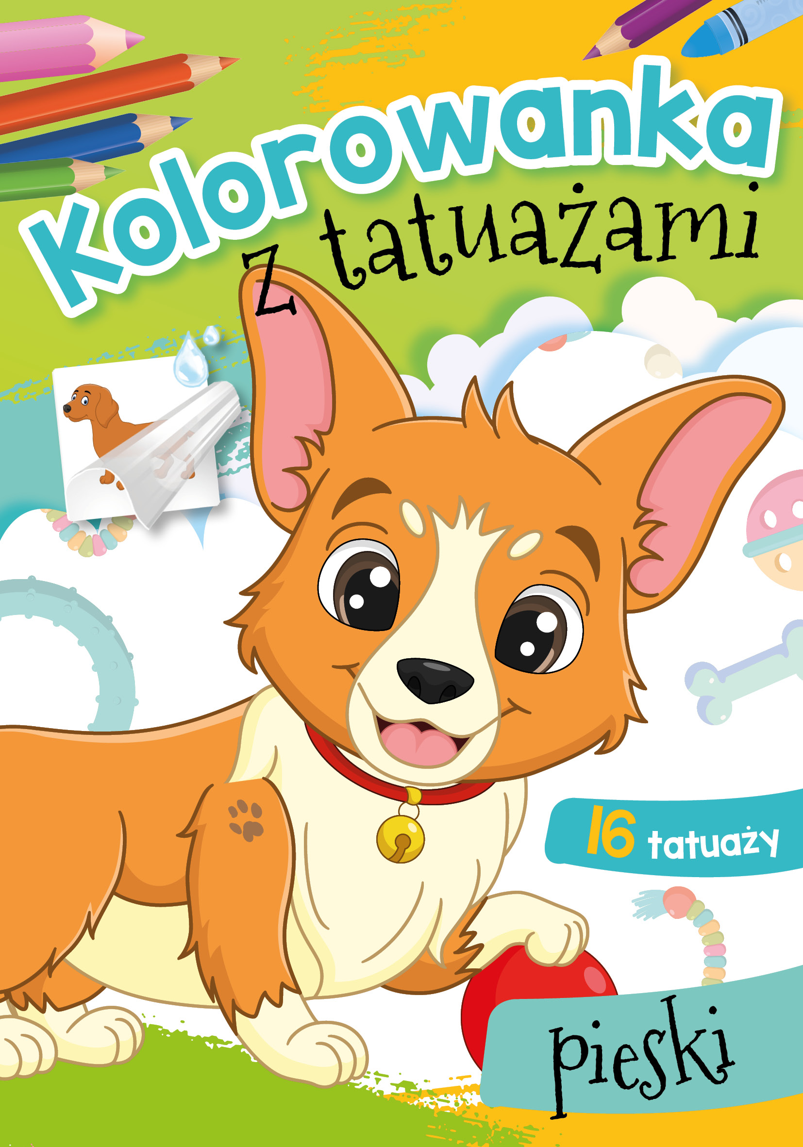 Image of Pieski. Kolorowanka z tatuażami