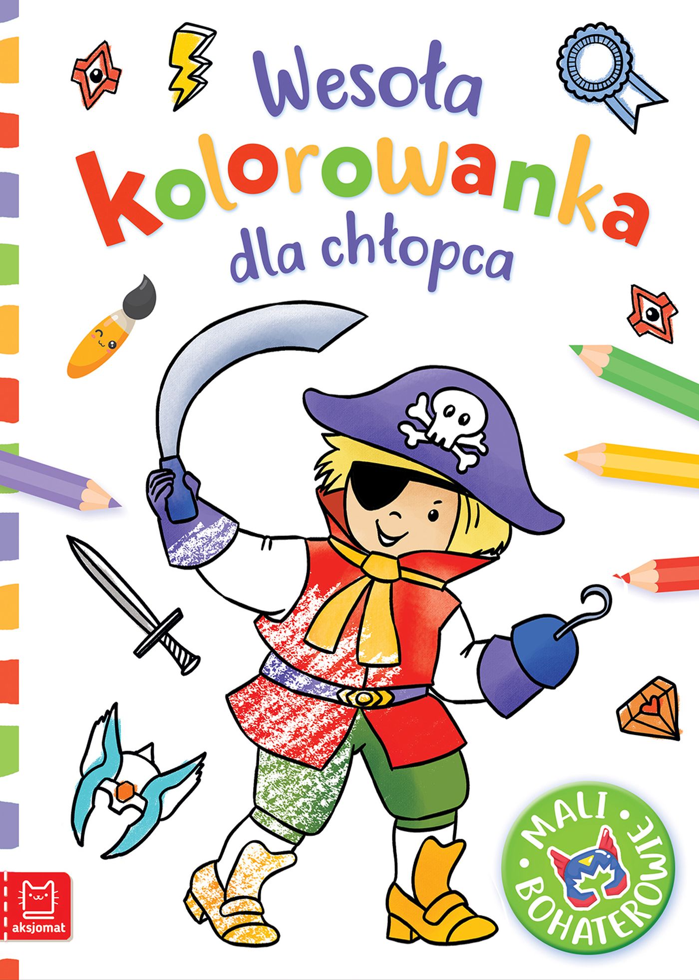 Image of Mali bohaterowie. Wesoła kolorowanka dla chłopca