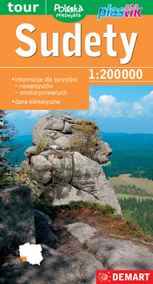 Image of Sudety mapa turystyczna 1:200 000. Plastik