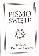 Image of Pismo Święte w etui białe - I Komunia Św.