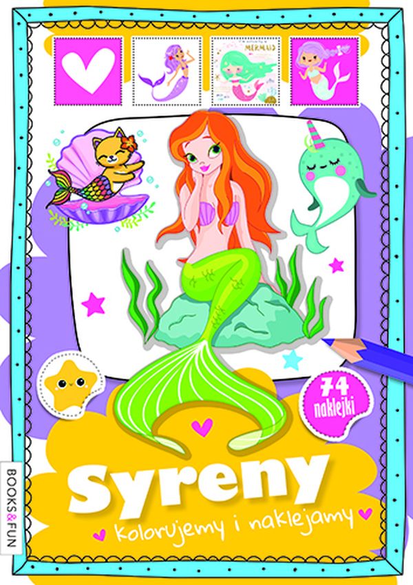 Image of Syreny. Kolorujemy i naklejamy