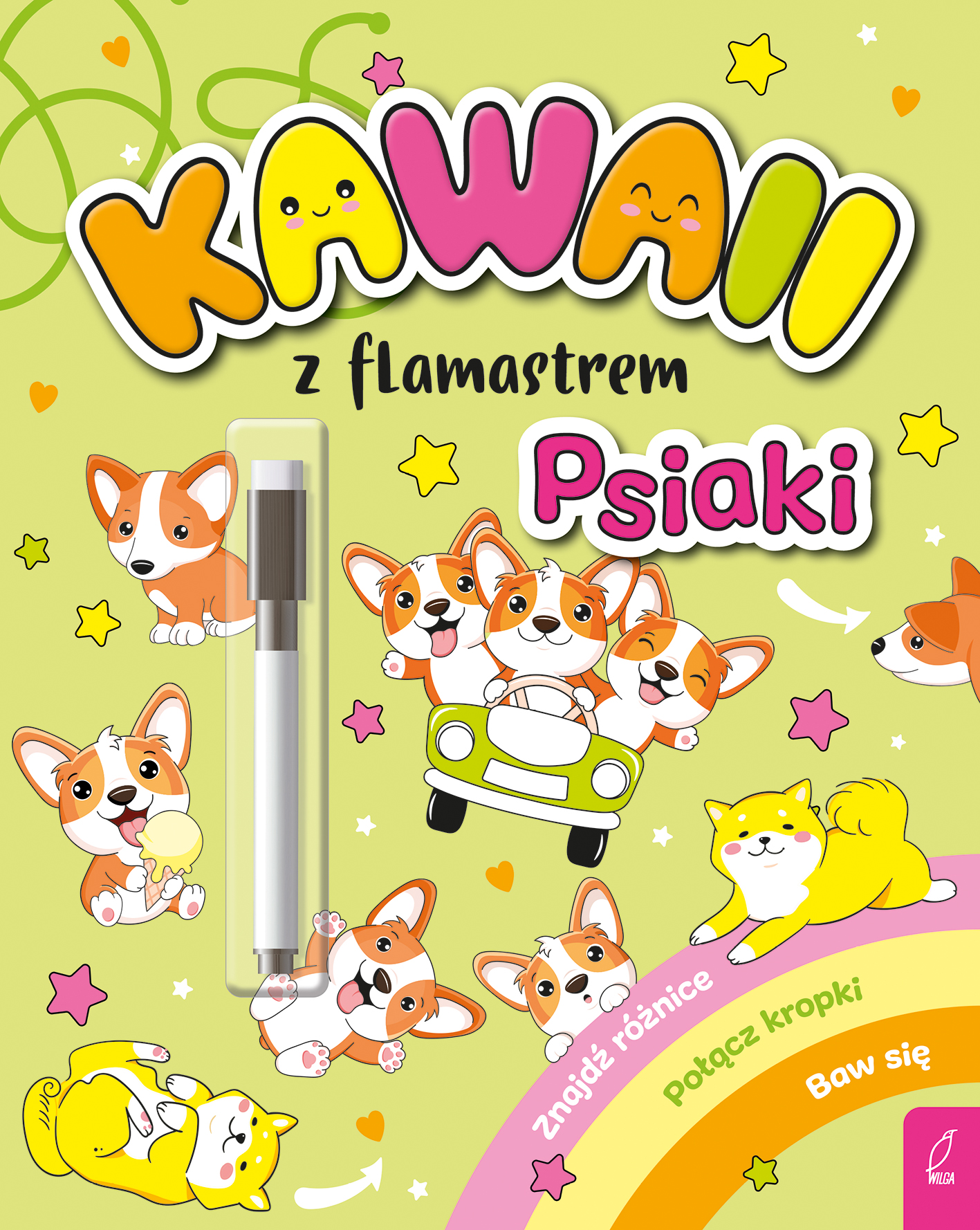 Image of Kawaii z flamastrem. Psiaki