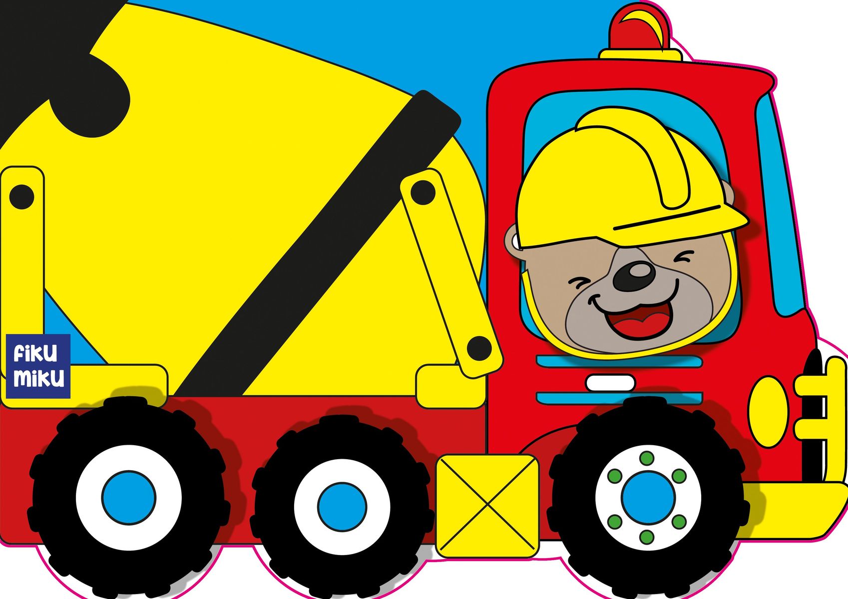 Image of Betoniarka. Kolorowanka z wykrojnika