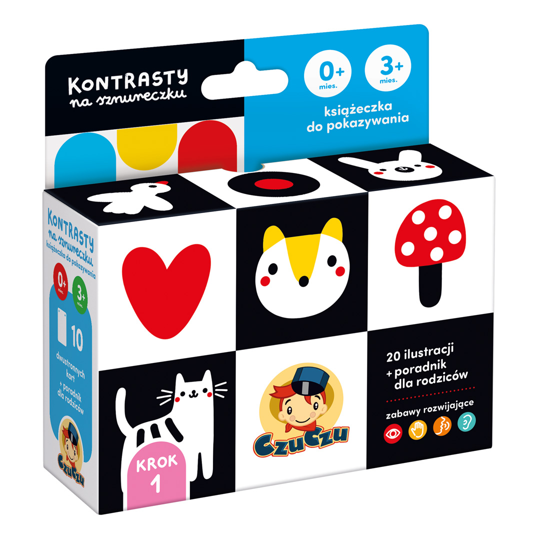 Image of Kontrasty na sznureczku Książeczka dla dzieci 0-3 mies. CzuCzu