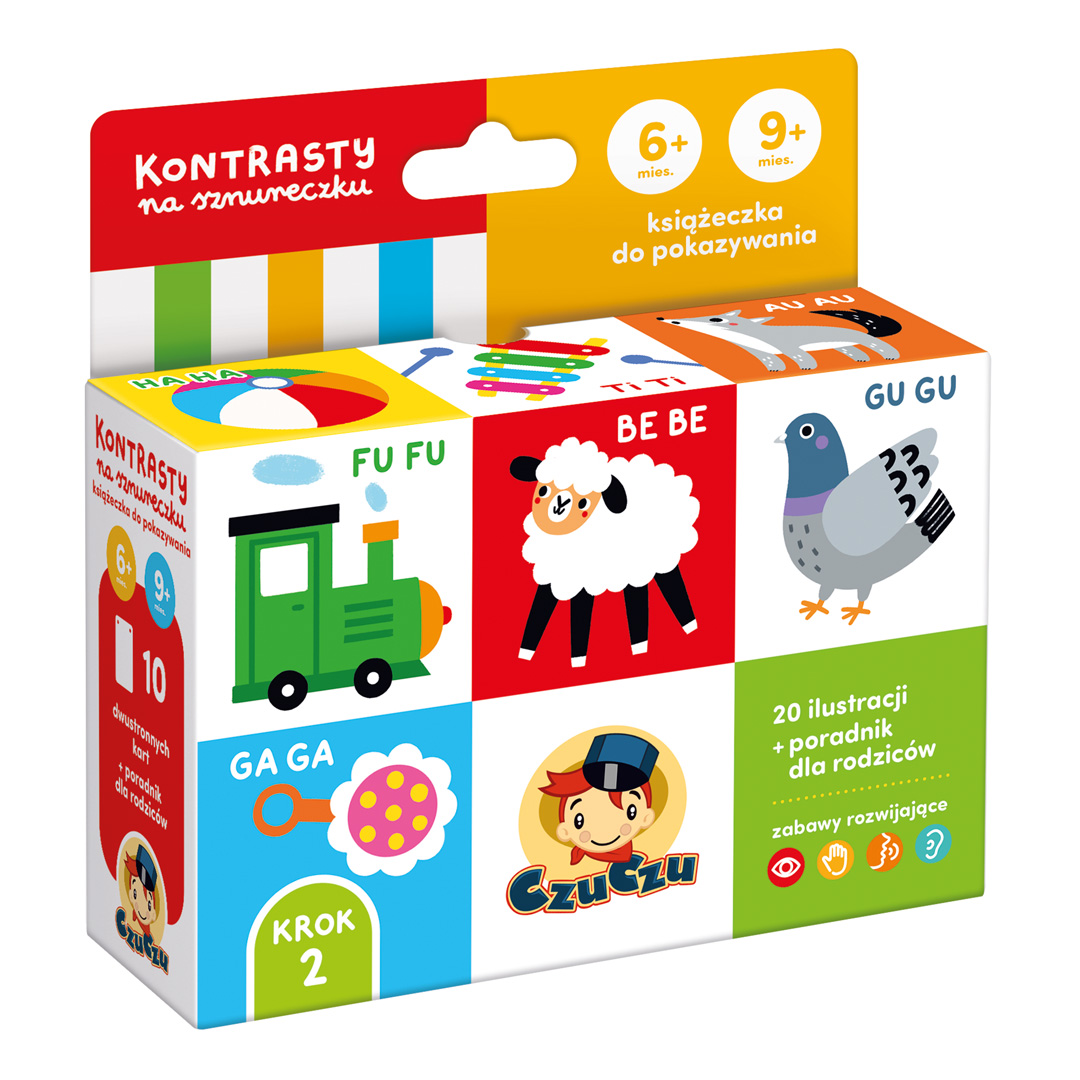 Image of Kontrasty na sznureczku Książeczka dla dzieci 6-9 mies.CzuCzu