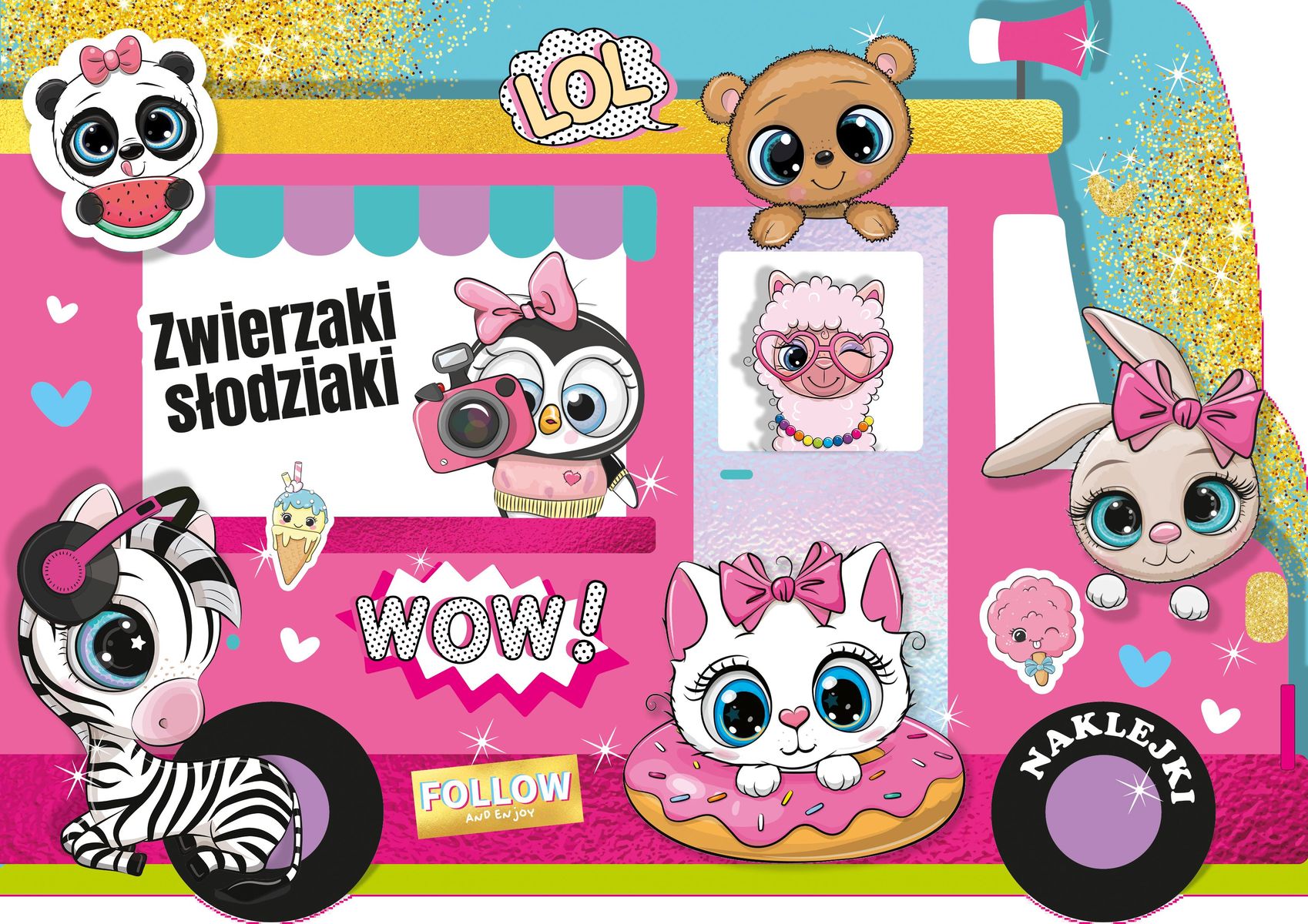 Image of Zwierzaki słodziaki. Kolorowanka z wykrojnika