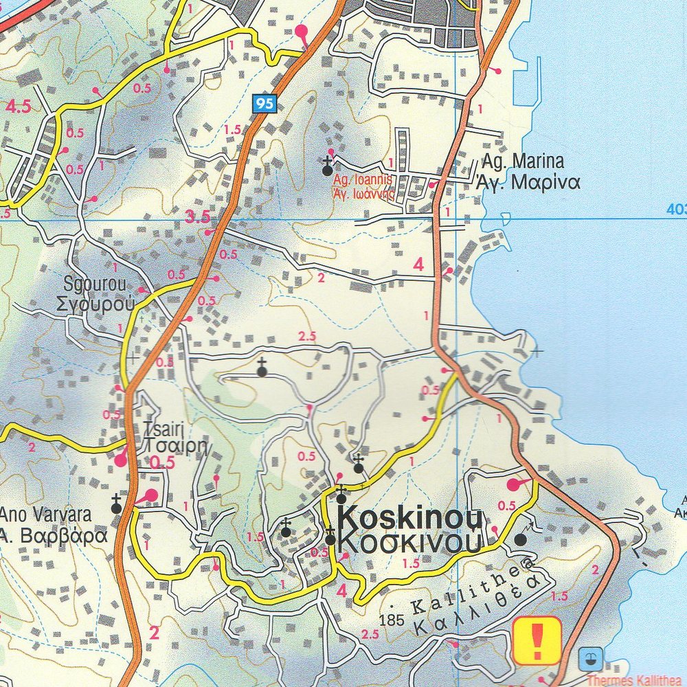 Image of Mapa wyspa grecka Rodos 1:50 000