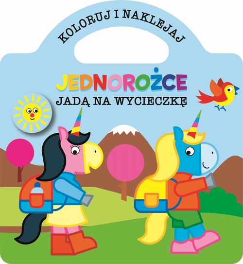 Image of Koloruj i naklejaj. Jednorożce jadą na wycieczkę