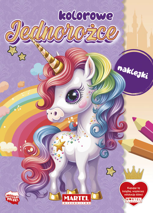Image of Kolorowe jednorożce z naklejkami