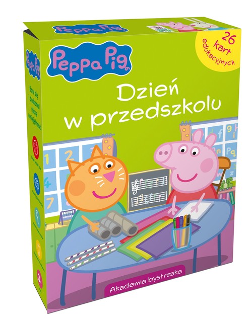 Image of Świnka Peppa Dzień w przedszkolu Karty edukacyjne w pudełku