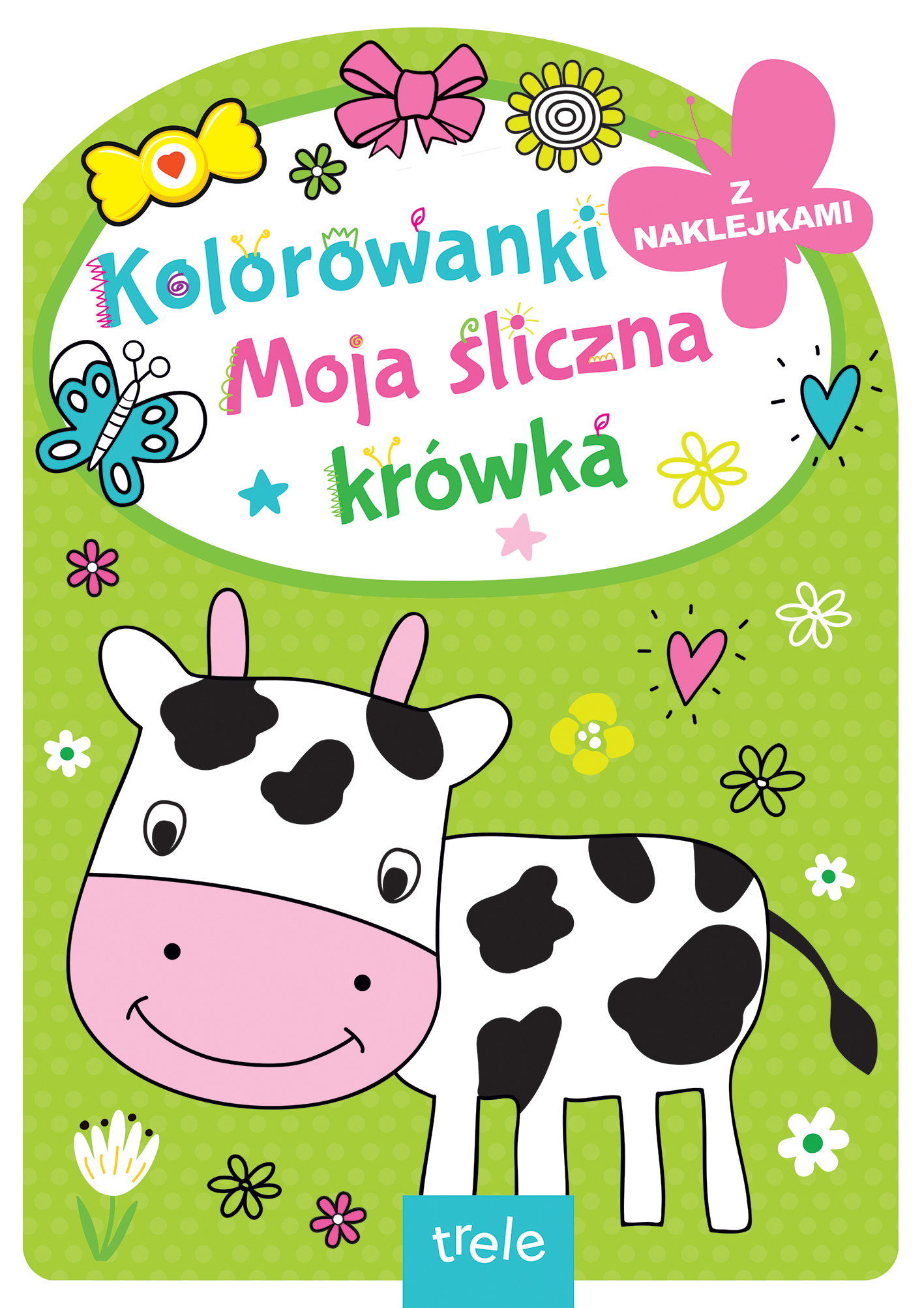 Image of Moja śliczna krówka. Kolorowanka z wykrojnikiem