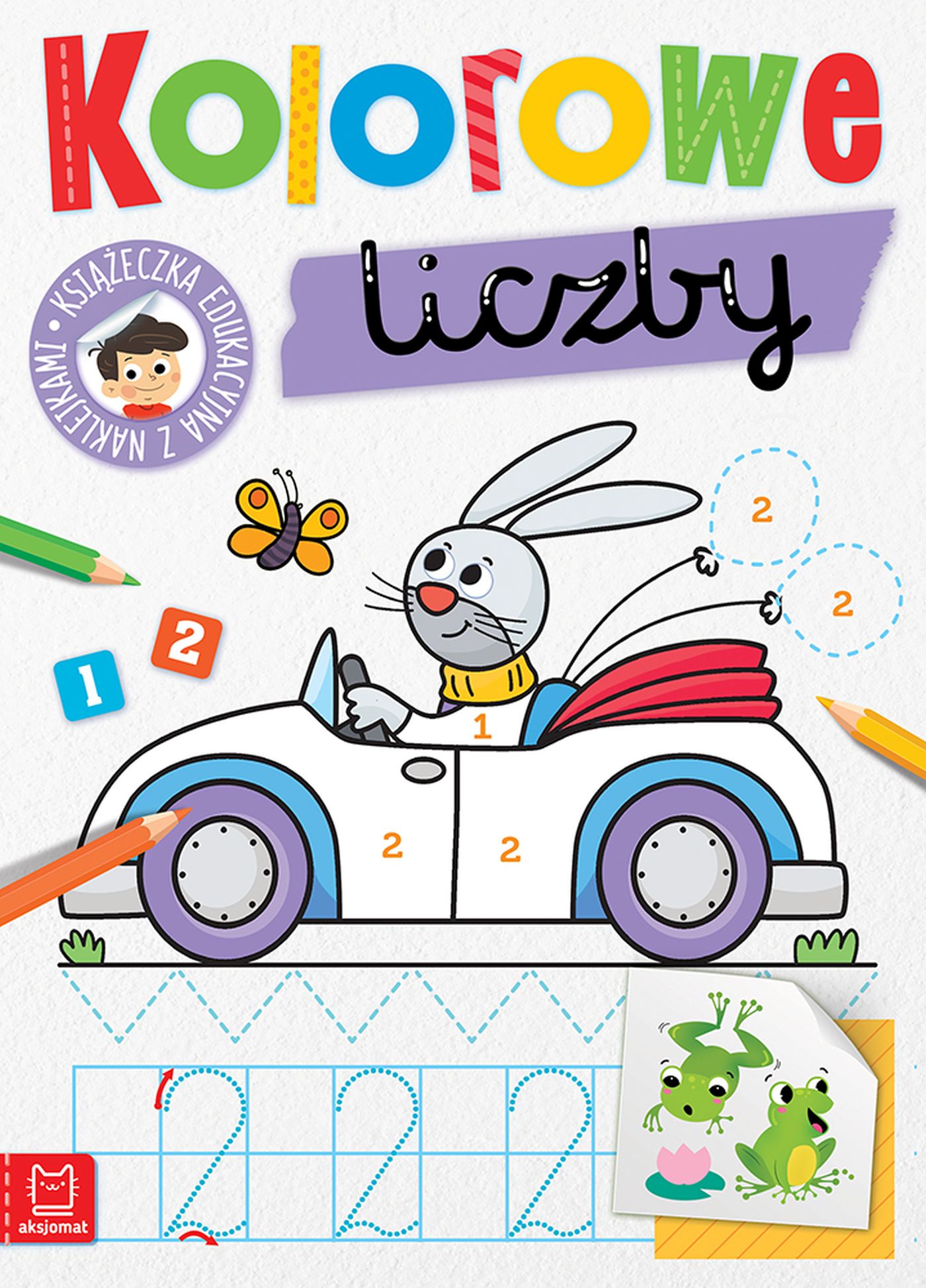 Image of Kolorowe liczby. Edukacyjna książeczka z naklejkami