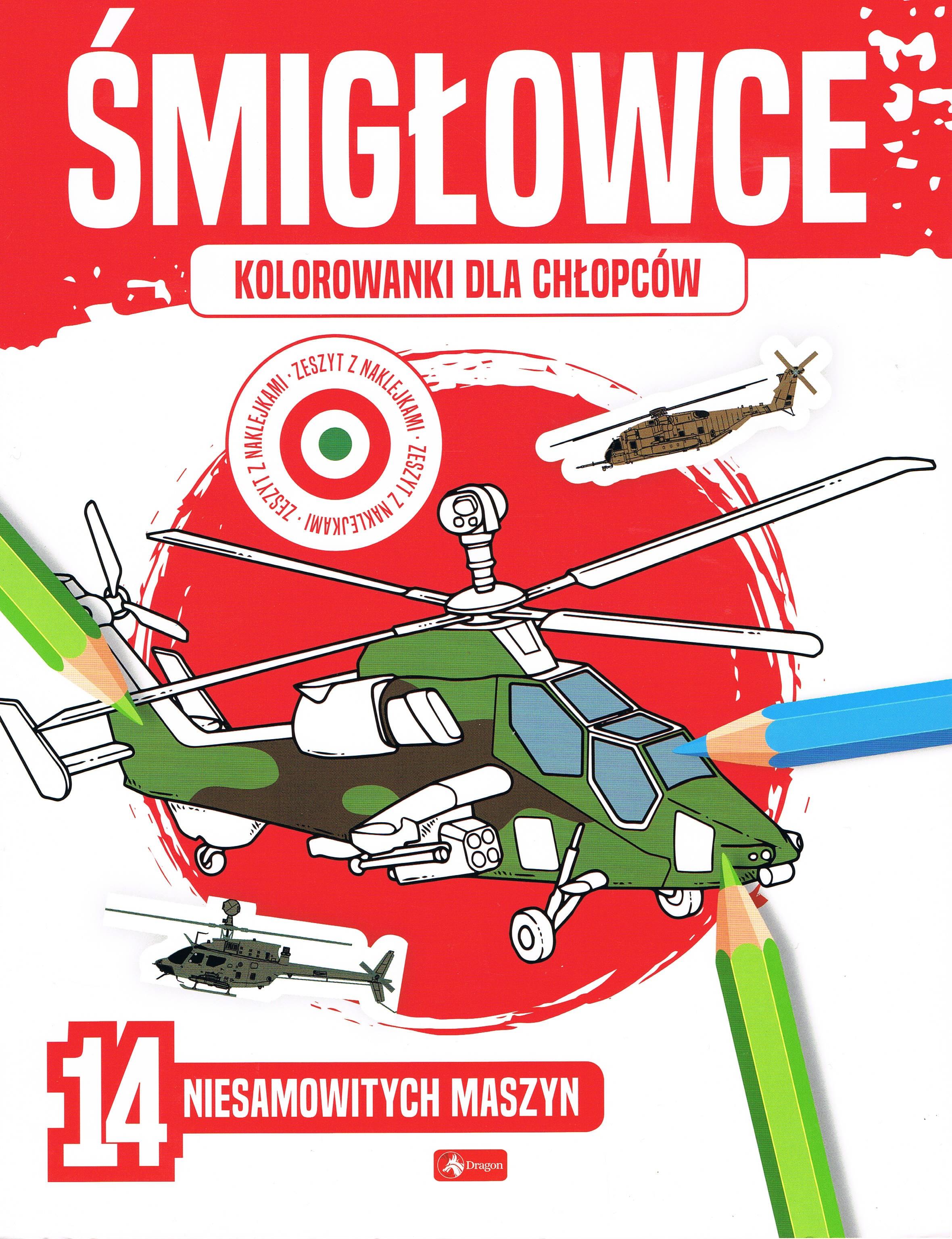 Image of Śmigłowce. Kolorowanki dla chłopców