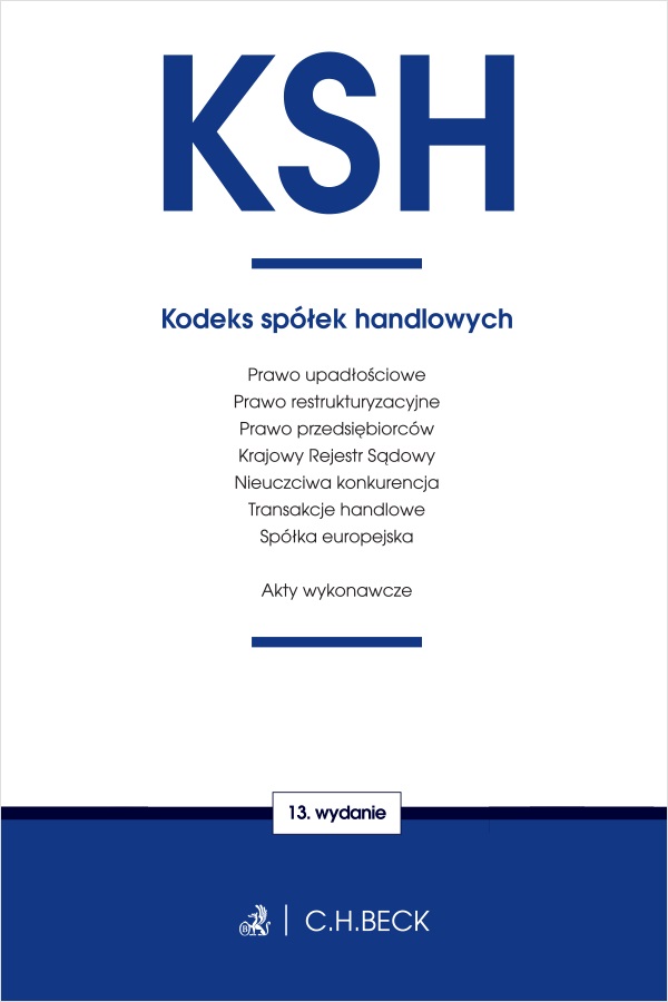 Image of KSH. Kodeks spółek handlowych oraz ustawy towarzyszące wyd. 13