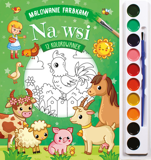 Image of Malowanie farbkami. Na wsi