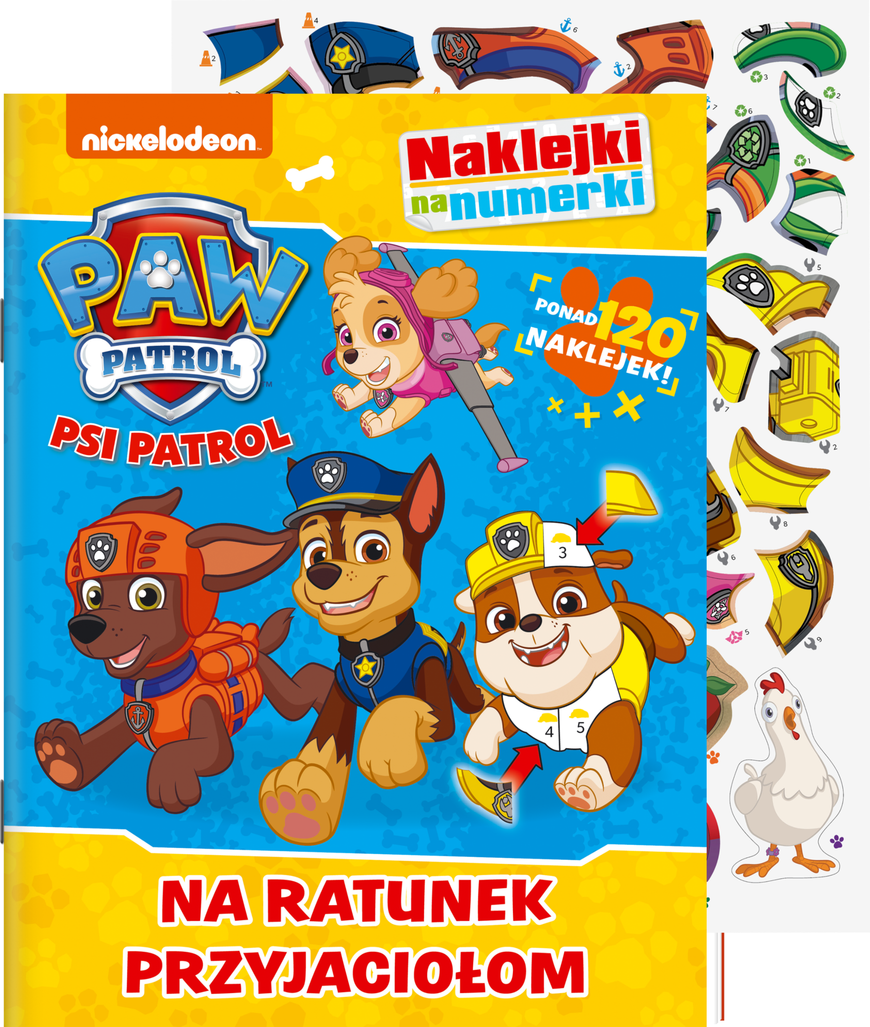 Image of Na ratunek przyjaciołom! Psi Patrol. Naklejki na numerki