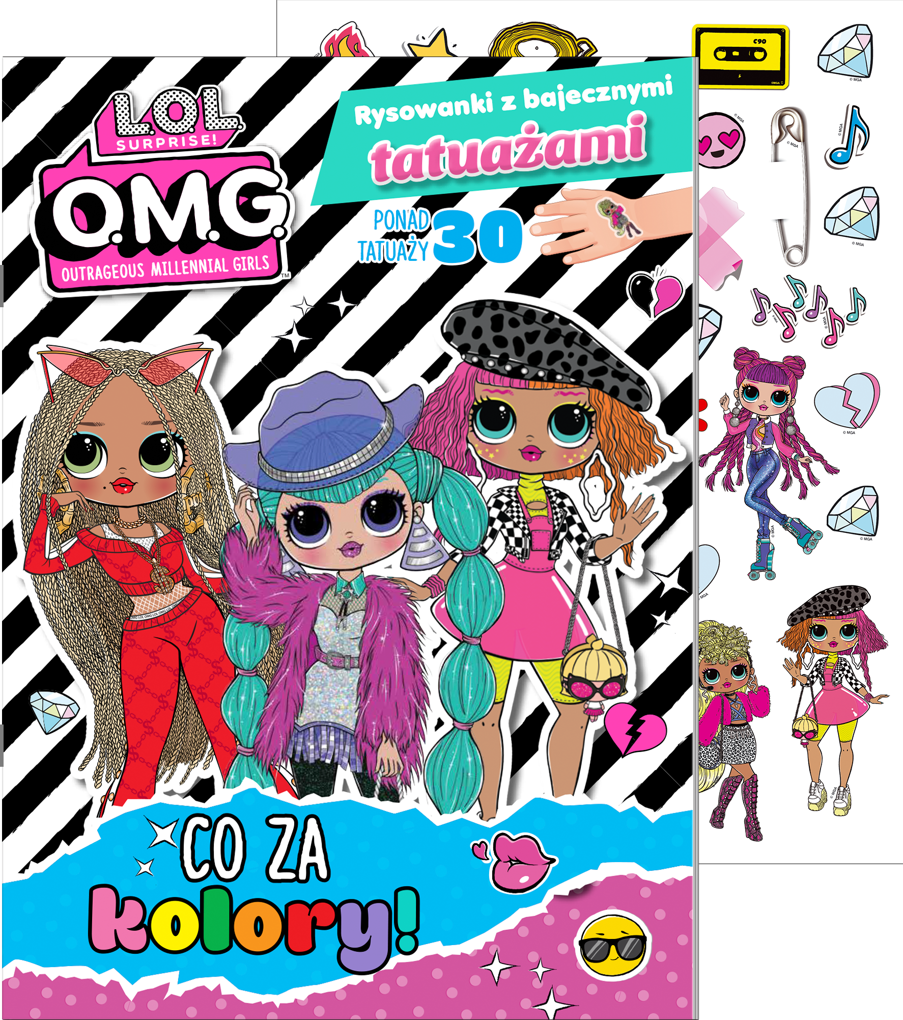 Image of Co za kolory! L.O.L. Surprise! Rysowanki z bajecznymi tatuażami